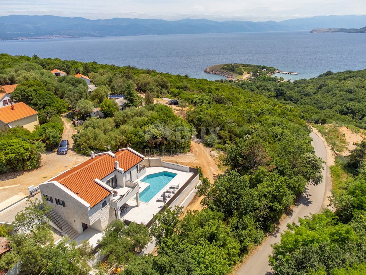OTOK KRK, VRBNIK - Luksuzna hiša z bazenom v bližini morja