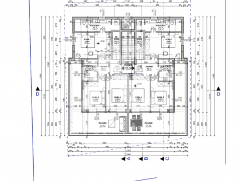 Krk, Mesto, dvoetažni luksuzni apartma s pogledom na morje!! ID 283 