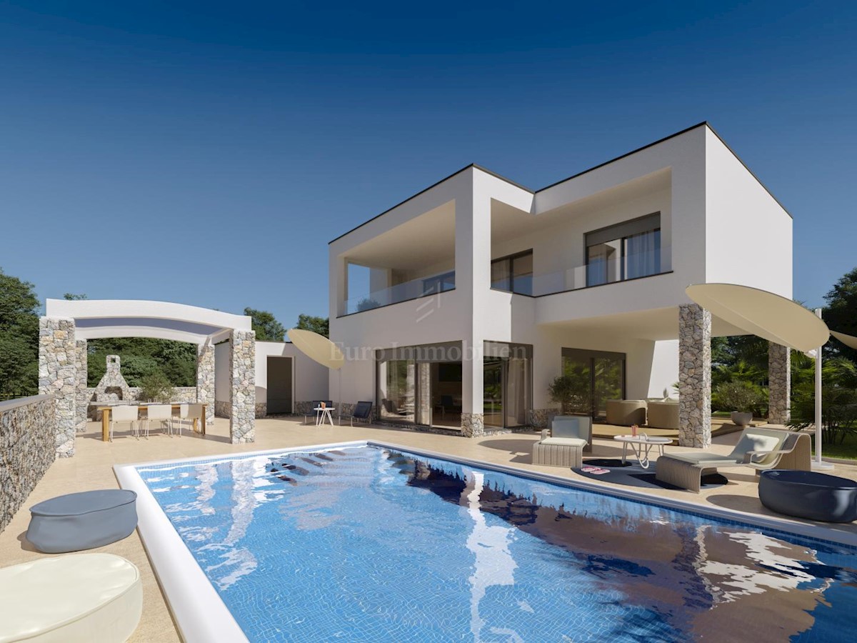 Moderna villa s bazenom i pogledom na more