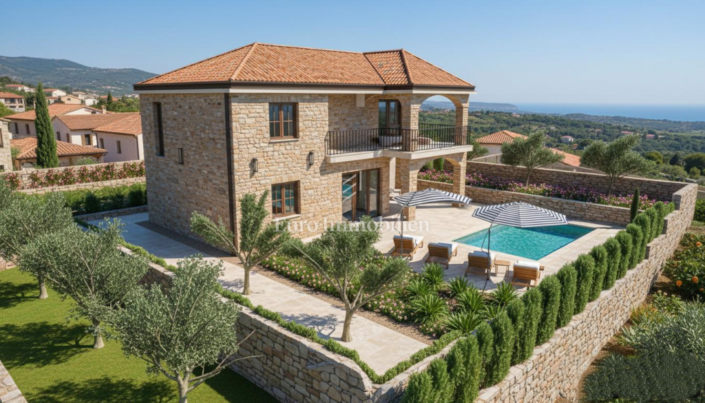 Malinska – nova nizkoenergijska rustikalna hiša