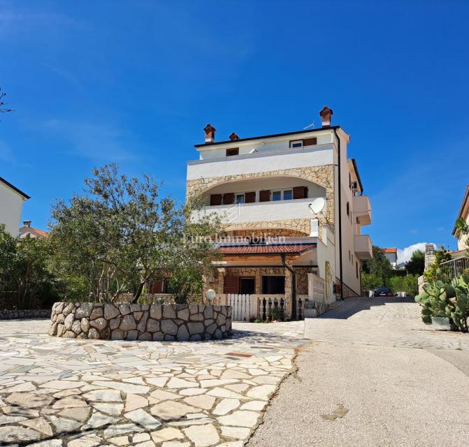 Otok Krk - apartmajska hiša s čudovitim pogledom na morje