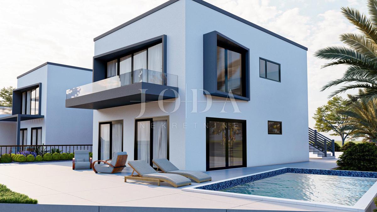  Krk - vila z bazenom in pogledom na morje