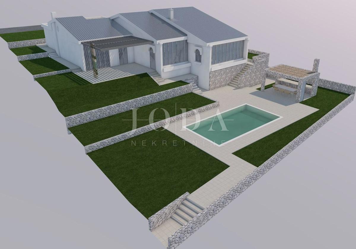 Otok Krk, Njivice, kuća s pogledom na more, mirna lokacija