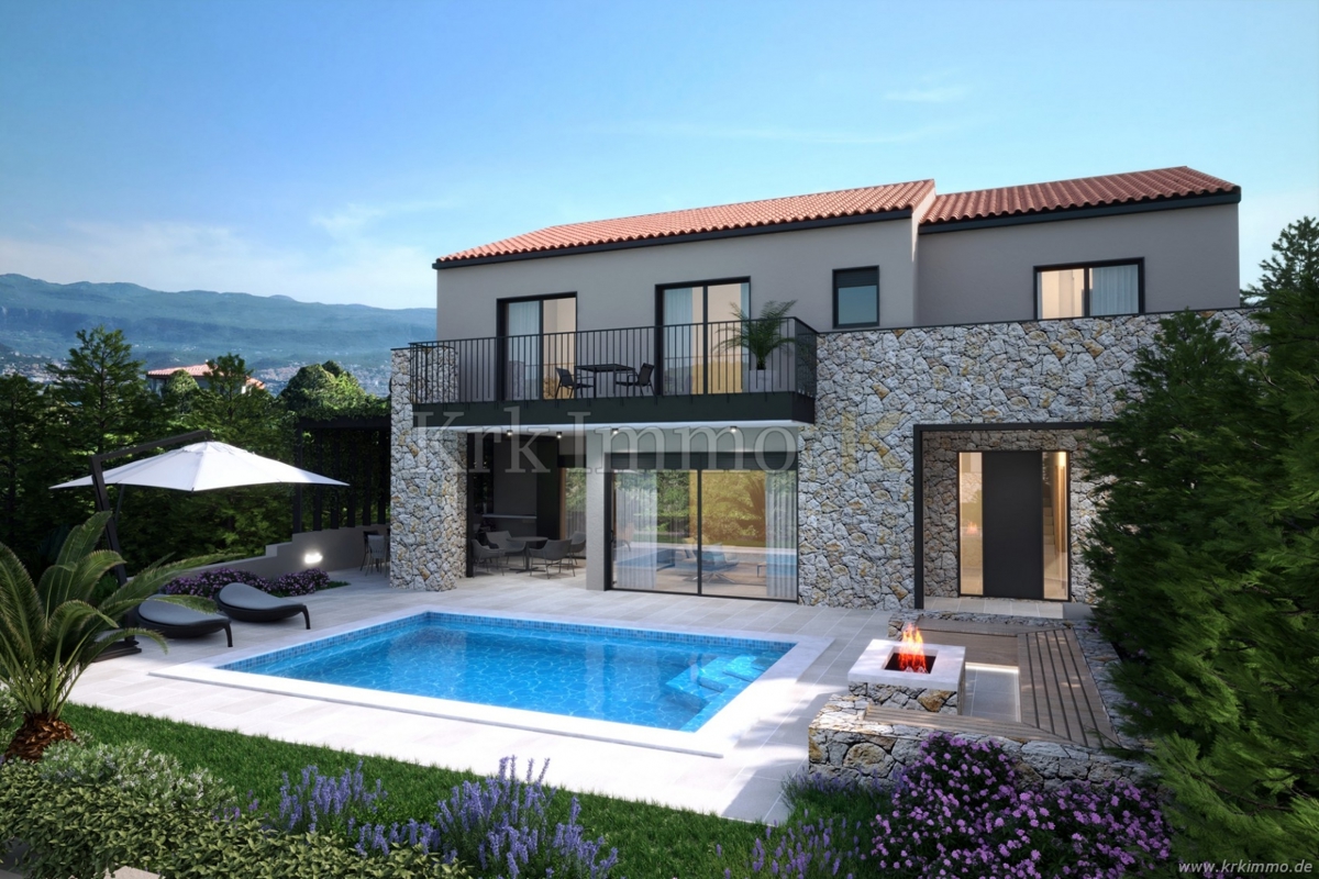 Mediteranska vila z bazenom le 100 m od plaže!