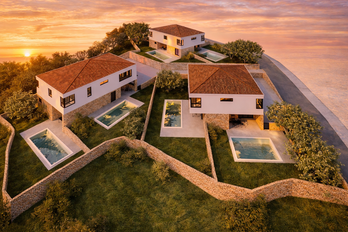 PRODAJA: Nova dvojna hiša z bazenom v Malinski