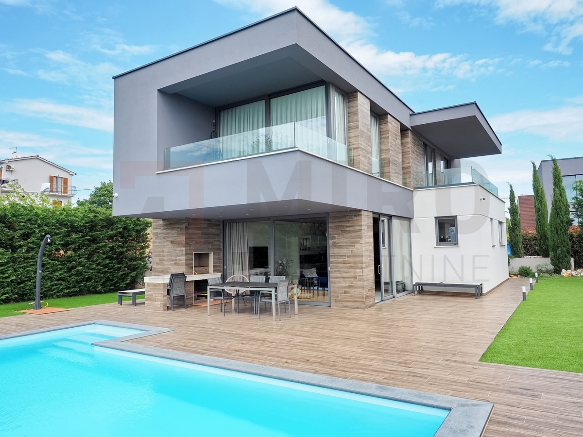 Krk, okolica, luksuzna moderna vila z bazenom in odprtim pogledom, PRODAJA!