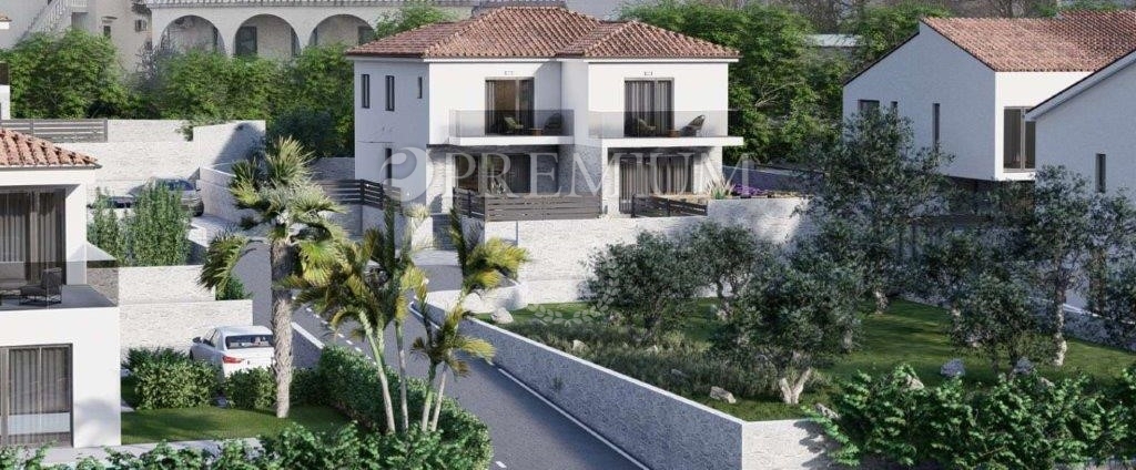 Malinska moderna dvojna hiša novogradnja!