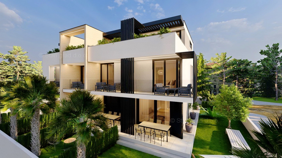 Mesto Krk, luksuzno trinadstropno stanovanje v moderni stavbi, PRODAJA!