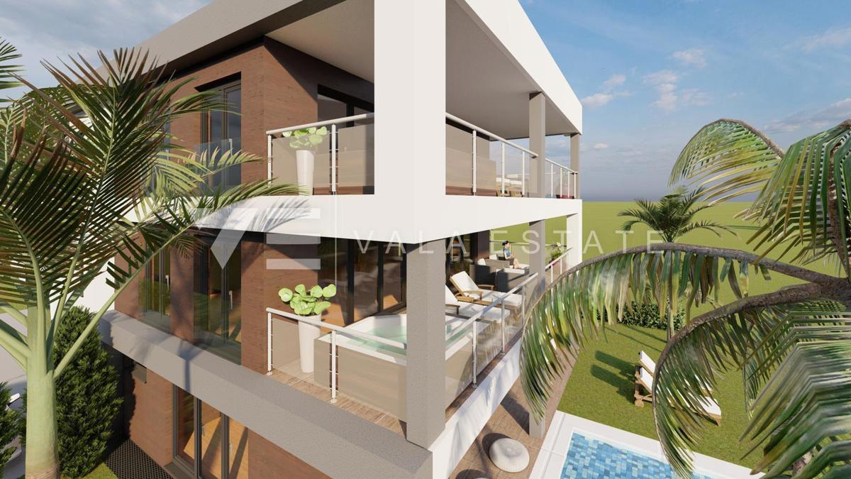 DVA VRHUNSKA APARTMAJA Z ODPRTIM POGLEDOM NA MORJE IN DVIGALOM