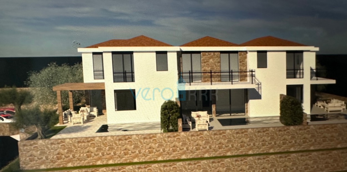 Njivice, otok Krk, novogradnja, moderna vrstna hiša, bazen, prodaja